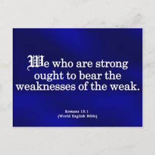 Lend a Helping Hand Romans 15-1 Postcard