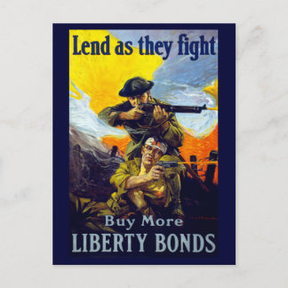 Lend as They Fight ~ Buy More Liberty Bonds Postcard