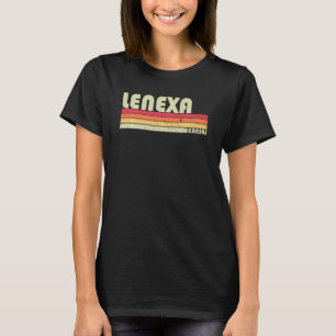 Lenexa Ks Kansas Funny City Home Roots Retro 70s T-Shirt