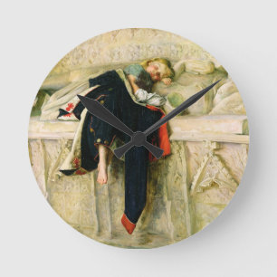 L'Enfant du Regiment (The Random Shot) 1855 (oil o Round Clock