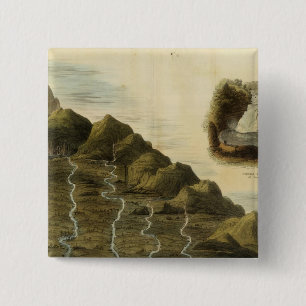 Length of the rivers of Scotland 15 Cm Square Badge