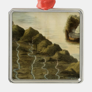 Length of the rivers of Scotland Metal Tree Decoration