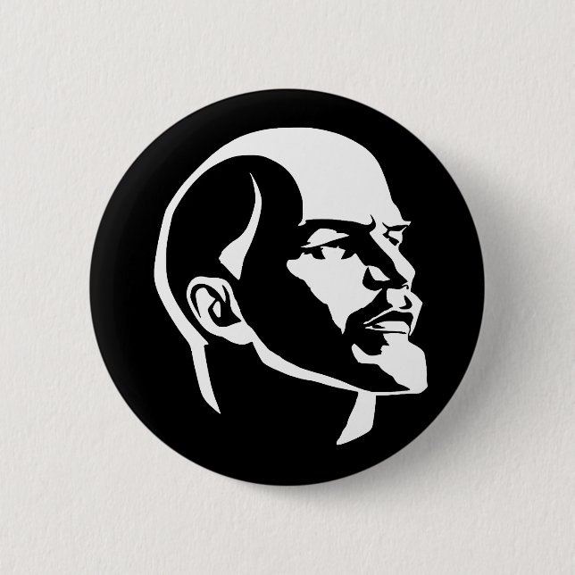 Lenin Head 6 Cm Round Badge (Front)