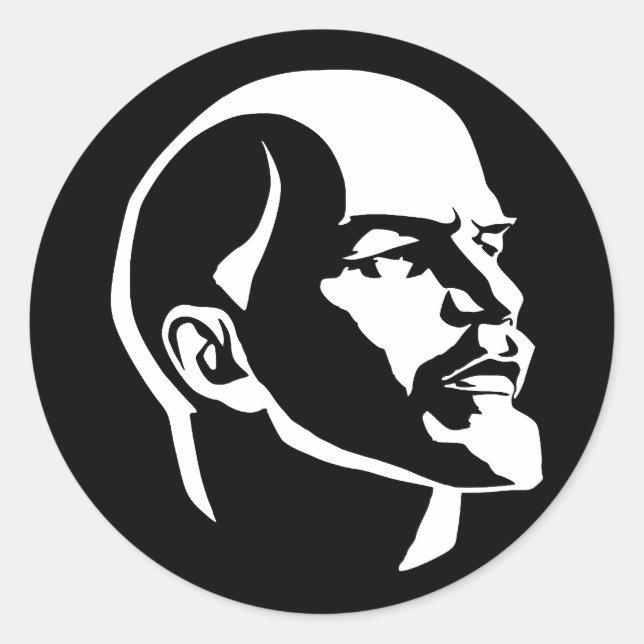 Lenin Head Classic Round Sticker (Front)