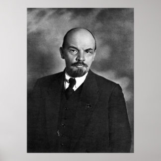 Lenin photo portrait poster