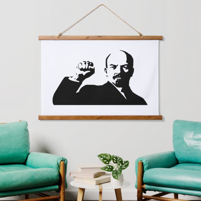 Lenin, USSR, CCCP, Soviet Union, Communism Hanging Tapestry (Living Room)
