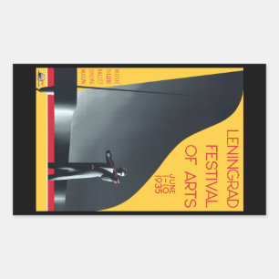 Leningrad Festival of the Arts Rectangular Sticker