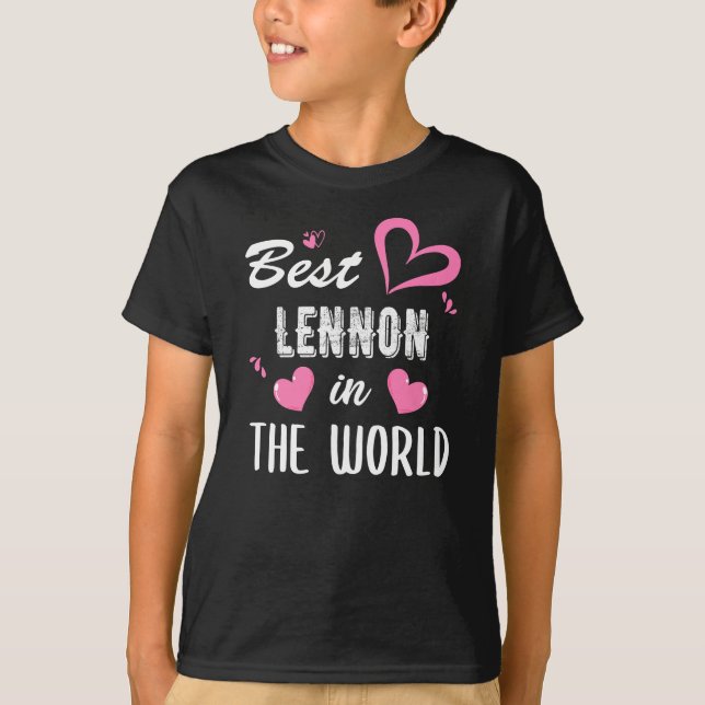 Lennon Name, Best Lennon in the World T-Shirt (Front)