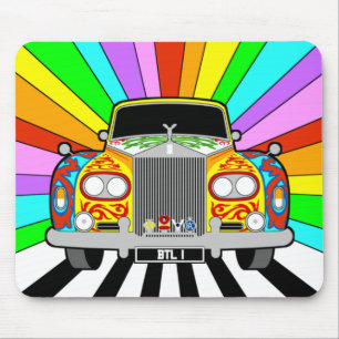 Lennon Psychedelic Painted Classic Car Mouse Mat