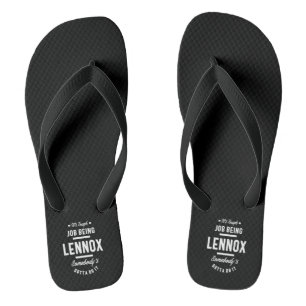 Lennox Personalised Name Birthday Flip Flops