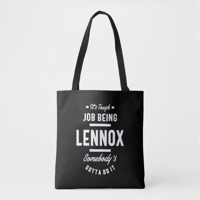 Lennox Personalised Name Birthday Tote Bag (Front)