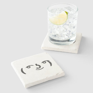 Lenny face memes ( ͡° ͜ʖ ͡°)  Text Emoji Stone Coaster