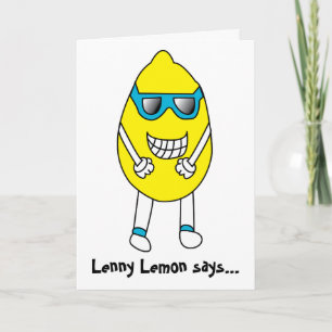 Lenny Lemon Birthday Card