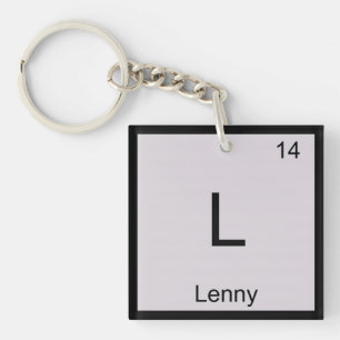 Lenny Name Chemistry Element Periodic Table Key Ring