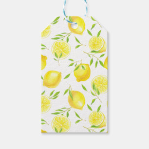 Lenons and leaves gift tags