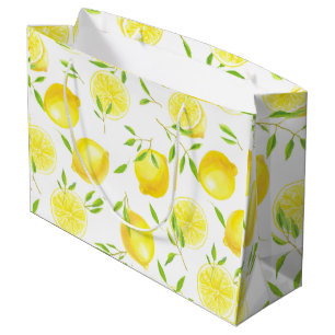 Lenons and leaves large gift bag