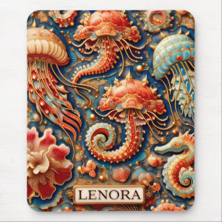 LENORA ~ RED FLOWERS ~ Mousepad