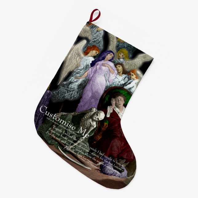 Lenore among the Angels. Large Christmas Stocking (Front (Hanging))