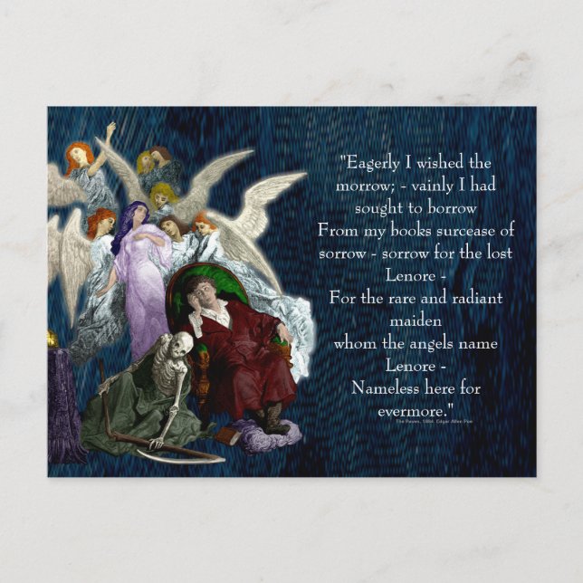Lenore among the Angels. Postcard (Front)