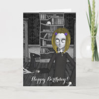 Lenore And The Raven Nevermore Birthday Card