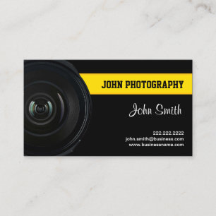 Lens and Yellow Belt Photography business card