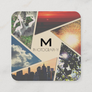 Lens geometric shapes traingles square business card