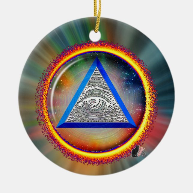 Lens of Providence  Ceramic Tree Decoration (Front)