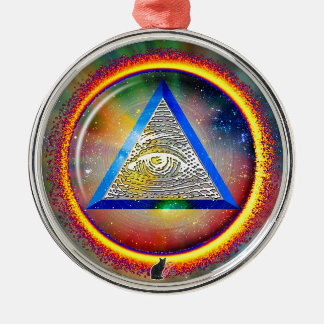 Lens Of Providence  Metal Ornament (Front)
