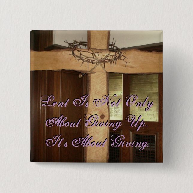 Lent 15 Cm Square Badge (Front)