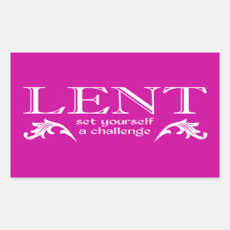 Lent - Set Yourself a Challenge Rectangular Sticker