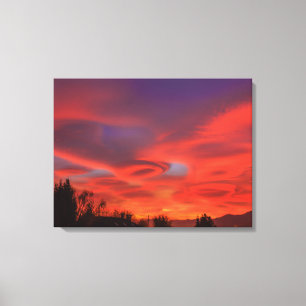 lenticular clouds on stretched canvas print