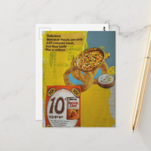 Lentil Rings and Soup 225 mixed media collage  Postcard