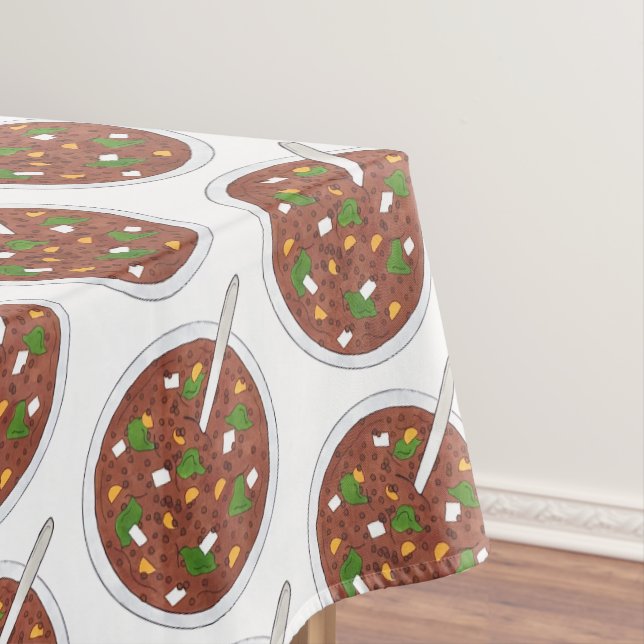 Lentil Soup Dinner Cooking Supper Vegetarian Food Tablecloth (In Situ)