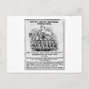 Lent's Great National Circus Advertisement Postcard