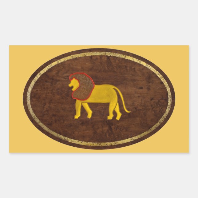 Leo 2008 rectangular sticker (Front)