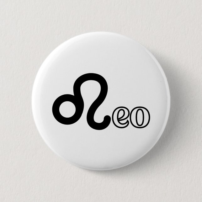 Leo 6 Cm Round Badge (Front)