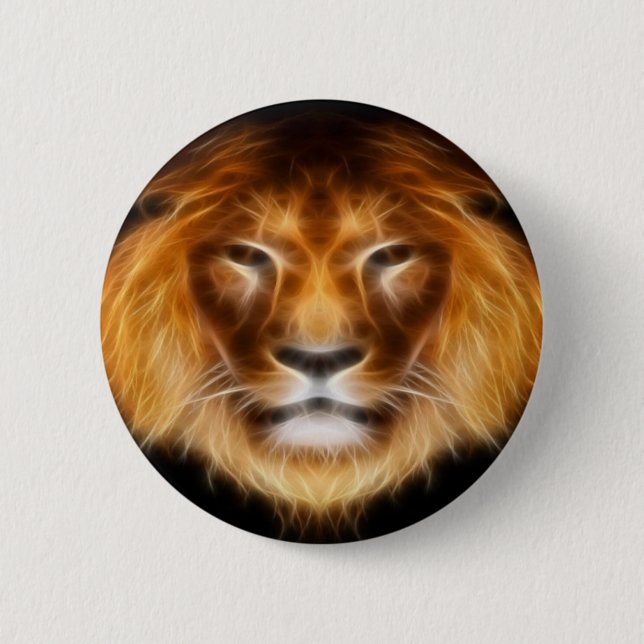 Leo 6 Cm Round Badge (Front)