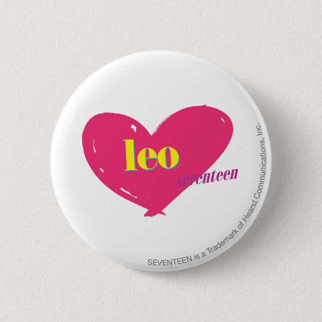 Leo 6 Cm Round Badge (Front)