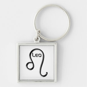 LEO, Abstract Design of the Zodiac Sign, Key Ring