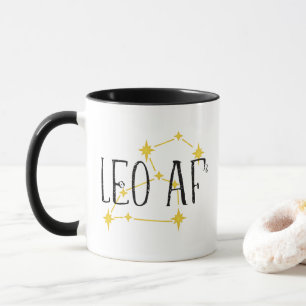 LEO AF constellation and Sun & Lion symbols Mug