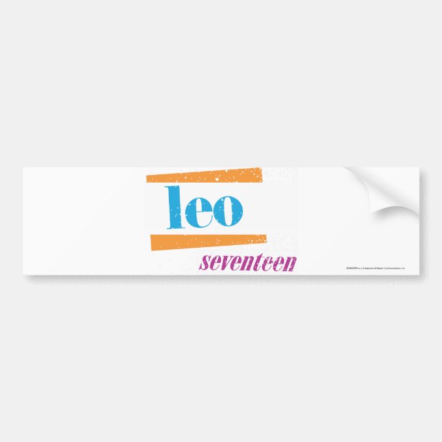 Leo Aqua Bumper Sticker (Front)