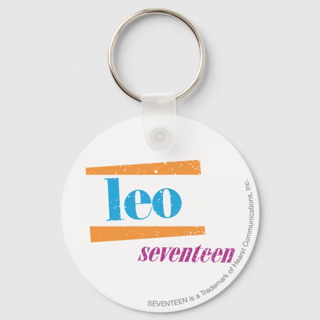 Leo Aqua Key Ring (Front)