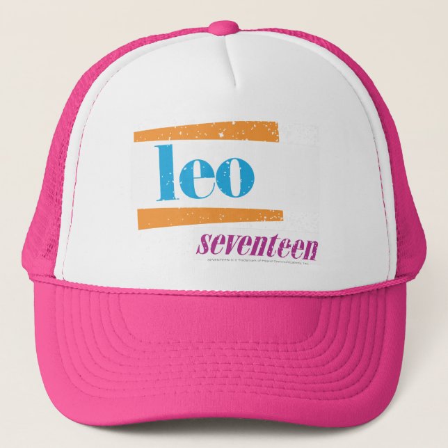 Leo Aqua Trucker Hat (Front)
