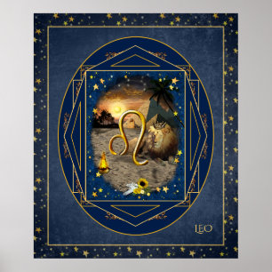 Leo ♌ Art Collage Poster