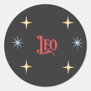 Leo Astrological Sign Classic Round Sticker