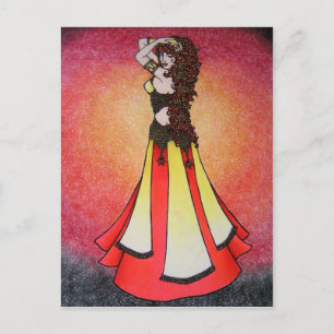 Leo Belly Dancer Postcard
