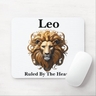 Leo Birth Sign, Lion, Ruled By The Heart, Mouse Mat