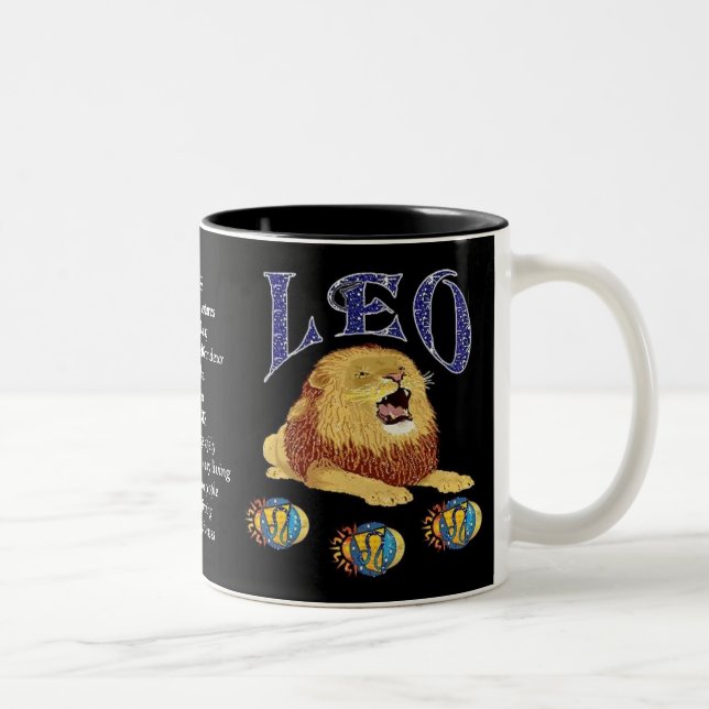 Leo Birth Sign Zodiac Mug (Right)