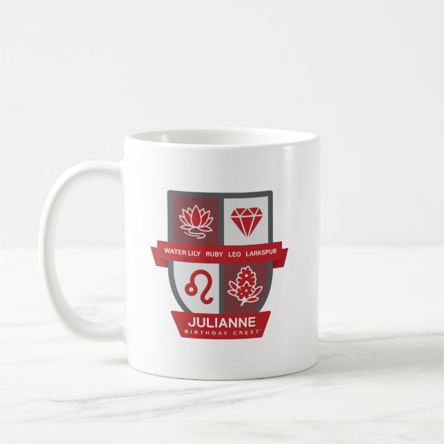 Leo Birthday Crest™ for July 23-31 Mug (Left)