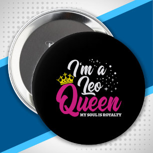 Leo Birthday Queen Astrology Zodiac July August 10 Cm Round Badge